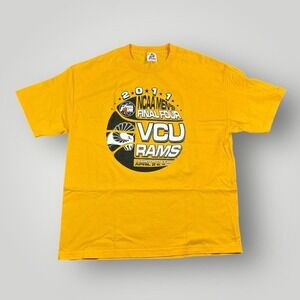 VCU Rams Shirt Mens XL Gold NCAA Basketball Tri-Lake 2011 Final Four Houston